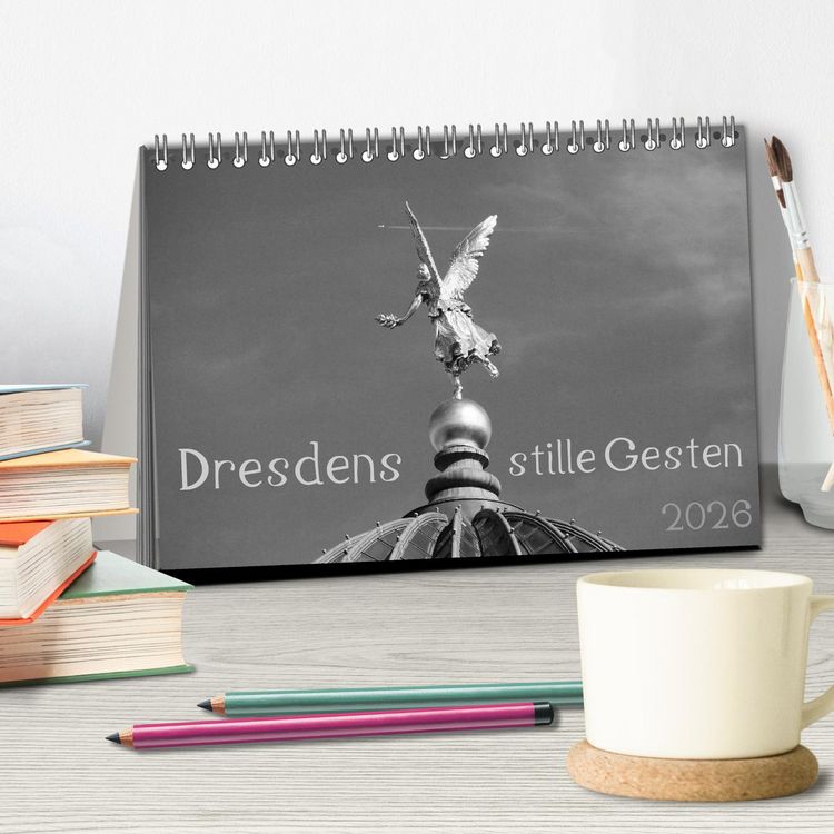 Produktbild: Dresdens stille Gesten (Tischkalender 2026 DIN A5 quer), CALVENDO Monatskalender
