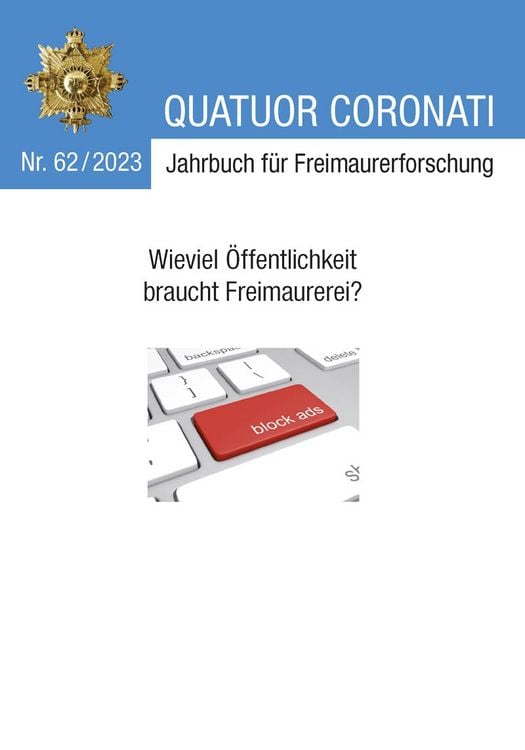 Produktbild: Quatuor Coronati Jahrbuch f&uuml;r Freimaurerforschung Nr. 62/2024