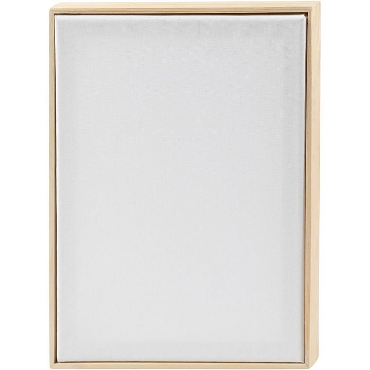 Produktbild: Creativ Company Gespannte Leinwand mit Rahmen, A4, Gr&ouml;&szlig;e 29,7x21 cm, 280 g, Wei&szlig;, 10 Stk