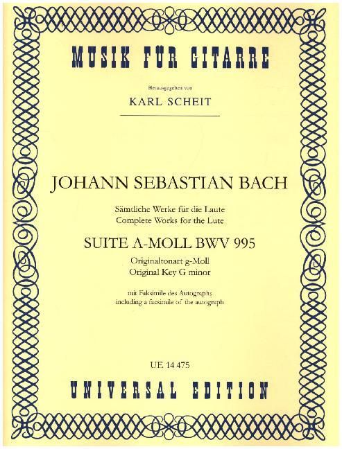 Produktbild: Bach, J: Suite BWV 995