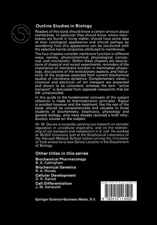 Produktbild: Functions of Biological Membranes