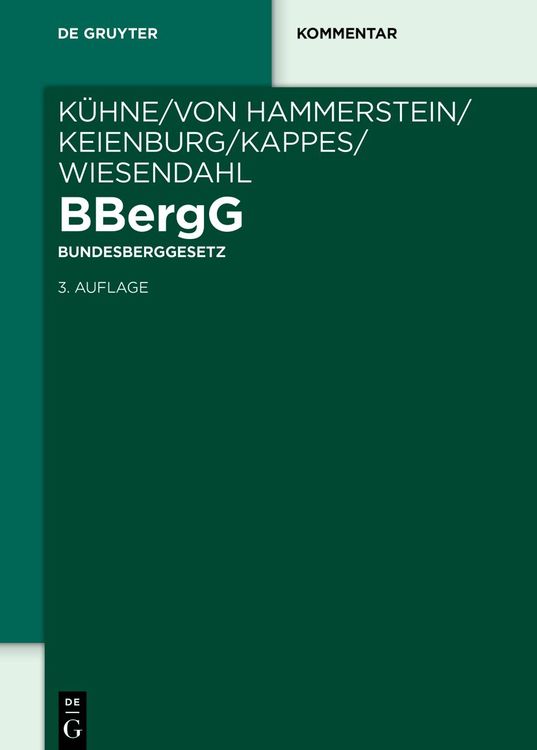 Produktbild: BBergG Bundesberggesetz