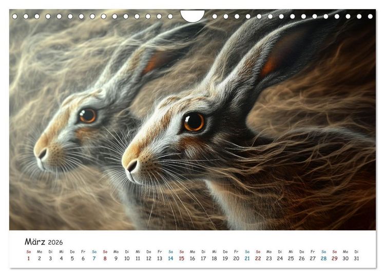Produktbild: Tiere in der Kunst (Wandkalender 2026 DIN A4 quer), CALVENDO Monatskalender