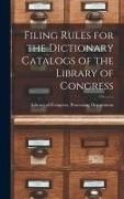 Produktbild: Filing Rules for the Dictionary Catalogs of the Library of Congress