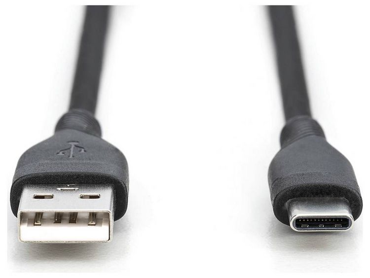 Produktbild: Digitus USB-Kabel USB 2.0 USB-A Stecker, USB-C&reg; Stecker 0.50 m Schwarz Flexibel, hochflexibel, mit USB, Silikon, exzellente Alterungseigenschaften,