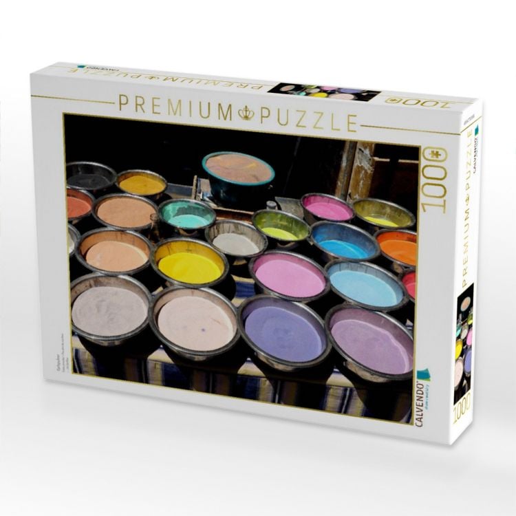 Produktbild: CALVENDO Puzzle Farbpulver | 1000 Teile Lege-Gr&ouml;&szlig;e 64x48cm Foto-Puzzle f&uuml;r gl&uuml;ckliche Stunden
