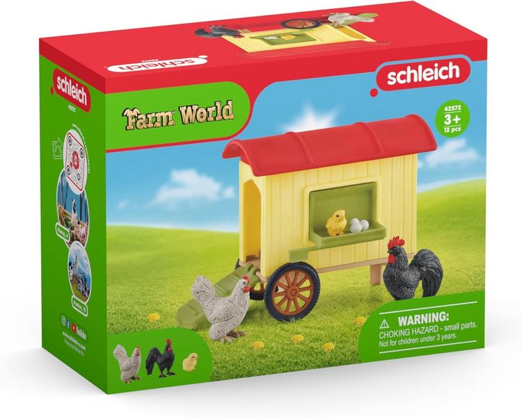 Produktbild: schleich&reg; 42572 - Farm World, H&uuml;hnerstall, 5 Teile, Spielset