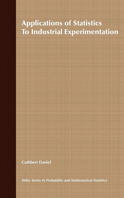 Produktbild: Applications of Statistics to Industrial Experimentation