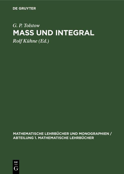 Produktbild: Ma&szlig; und Integral