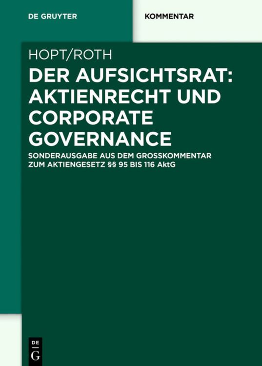 Produktbild: Der Aufsichtsrat: Aktienrecht und Corporate Governance