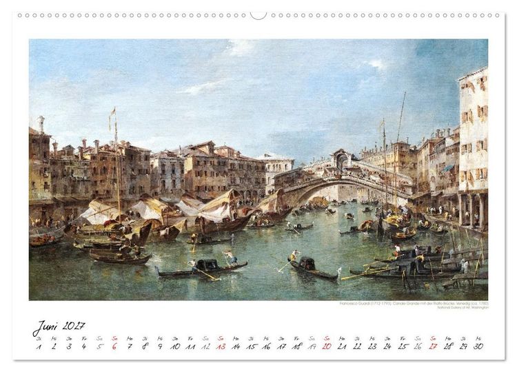Produktbild: Venedig - Gem&auml;lde aus drei Jahrhunderten. Kunstkalender (hochwertiger Premium Wandkalender 2027 DIN A2 quer), Kunstdruck in Hochglanz