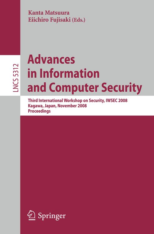 Produktbild: Advances in Information and Computer Security
