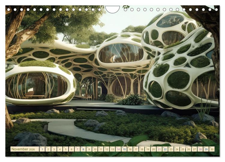 Produktbild: Exzentrische biomorphe Architektur (Wandkalender 2026 DIN A4 quer), CALVENDO Monatskalender
