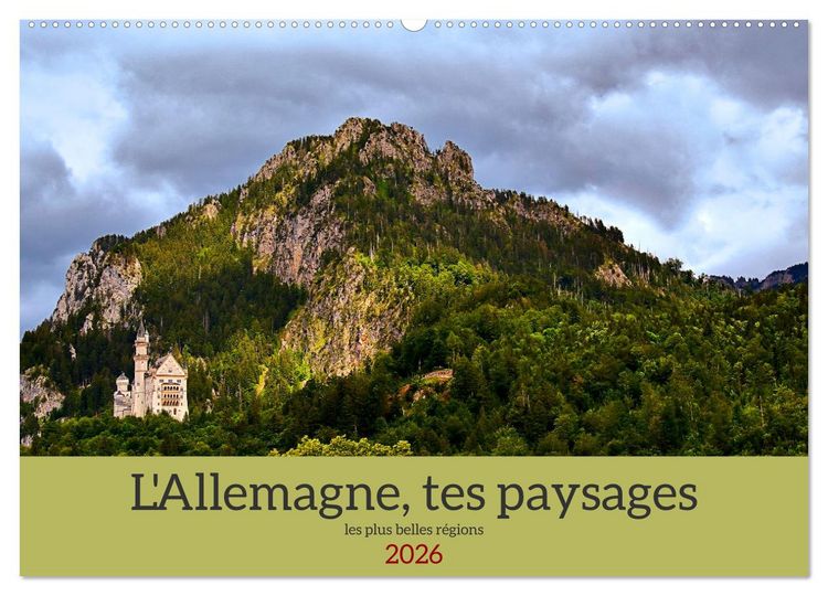 Produktbild: L'Allemagne, tes paysages (Calendrier mural 2026 DIN A2 vertical), CALVENDO calendrier mensuel