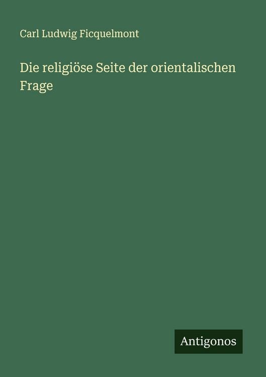 Produktbild: Die religi&ouml;se Seite der orientalischen Frage