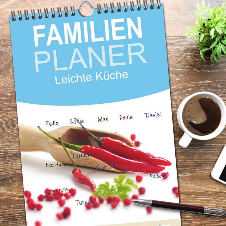 Produktbild: Familienplaner 2026 - Leichte K&uuml;che mit 5 Spalten (Wandkalender, 21 x 45 cm) CALVENDO