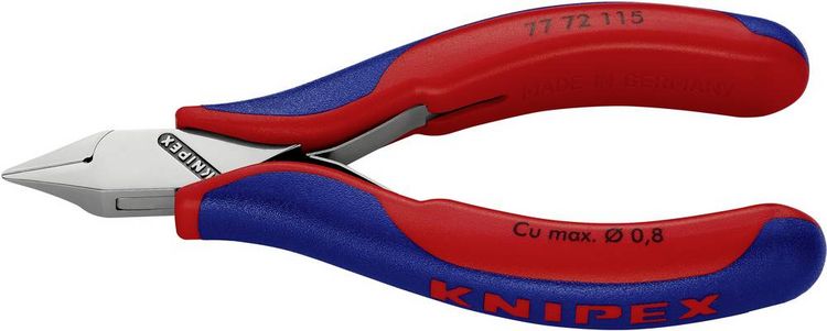 Produktbild: Knipex 77 72 115 Elektronik- u. Feinmechanik Seitenschneider mit Facette 115mm