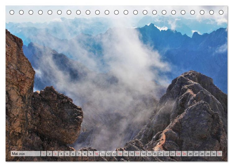Produktbild: Zugspitze - Der h&ouml;chste Berg Deutschlands (Tischkalender 2026 DIN A5 quer), CALVENDO Monatskalender