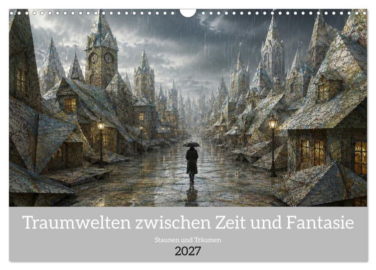 Produktbild: Traumwelten zwischen Zeit und Fantasie (Wandkalender 2027 DIN A3 quer), CALVENDO Monatskalender