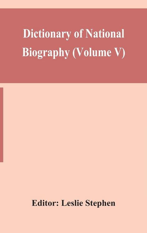 Produktbild: Dictionary Of National Biography (Volume V)