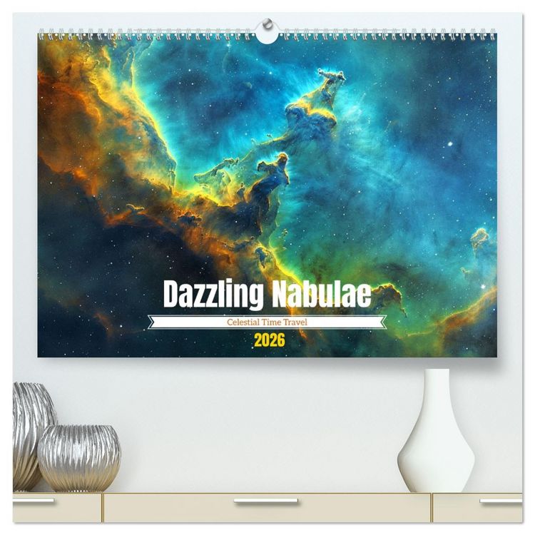 Produktbild: Dazzling Nebulae (High Quality Premium Wall Calendar 2026 DIN A2 landscape),CALVENDO 12 Month Wall Calendar