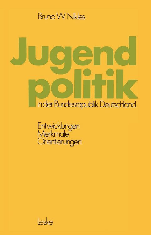 Produktbild: Jugendpolitik in der Bundesrepublik Deutschland
