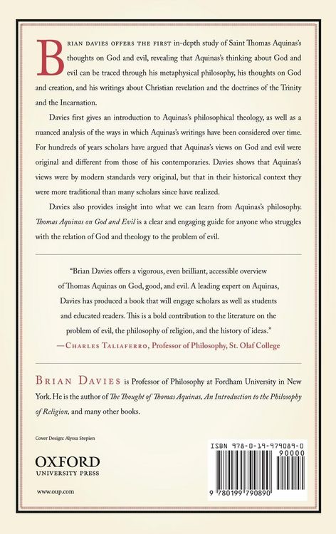 Produktbild: Thomas Aquinas on God and Evil