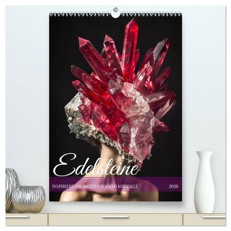 Produktbild: Edelsteine - Inspirierende Mineralien und Kristalle (hochwertiger Premium Wandkalender 2026 DIN A2 hoch), Kunstdruck in Hochglanz