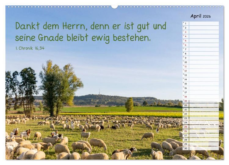 Produktbild: Heimat Hesselberg (hochwertiger Premium Wandkalender 2026 DIN A2 quer), Kunstdruck in Hochglanz