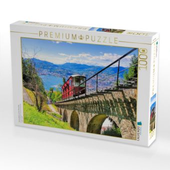 Produktbild: CALVENDO Puzzle Standseilbahn auf den Monte Br&egrave; | 1000 Teile Lege-Gr&ouml;&szlig;e 64x48cm Foto-Puzzle f&uuml;r gl&uuml;ckliche Stunden