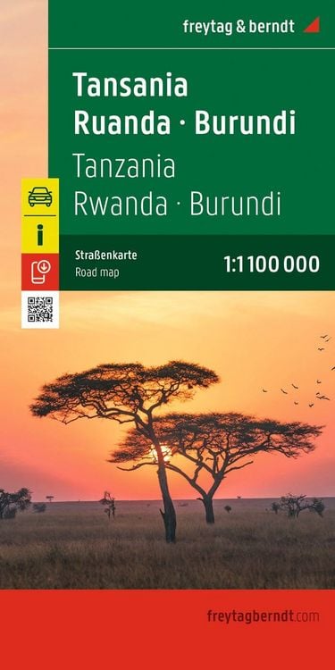 Produktbild: Freytag & berndt Stra&szlig;enkarte Tansania - Ruanda - Burundi 1:1,1 Mio.
