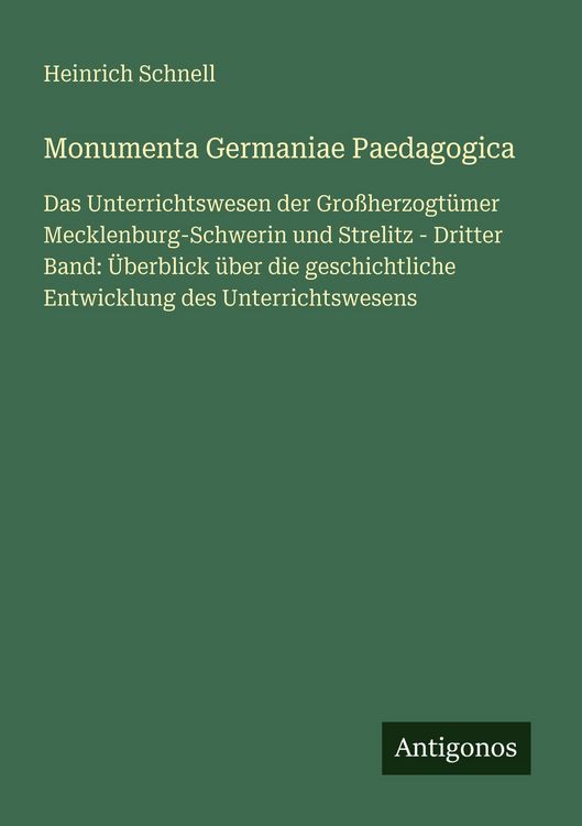 Produktbild: Monumenta Germaniae Paedagogica