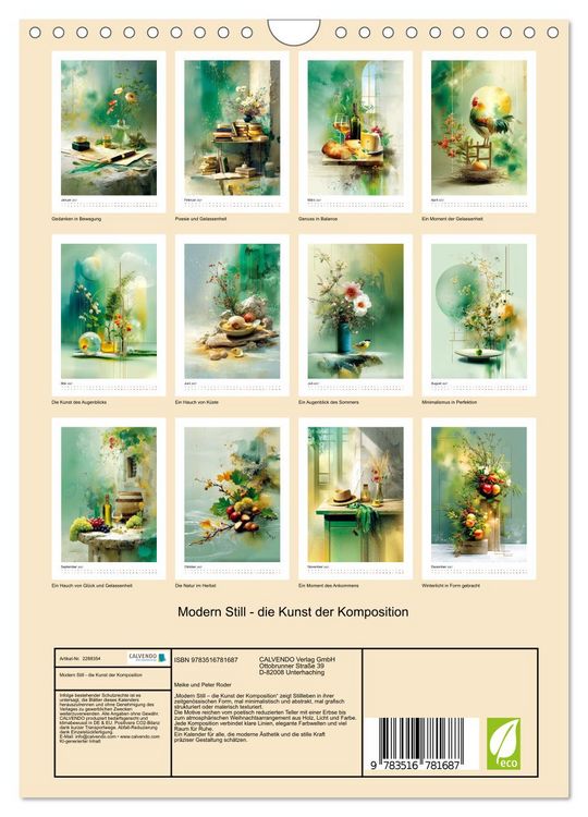 Produktbild: Modern Still - die Kunst der Komposition (Wandkalender 2027 DIN A4 hoch), CALVENDO Monatskalender