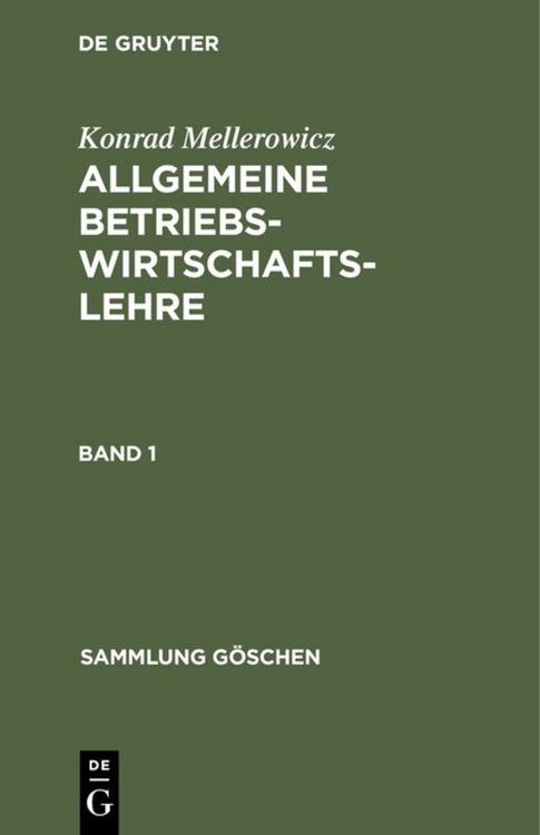 Produktbild: Allgemeine Betriebswirtschaftslehre. Band 1