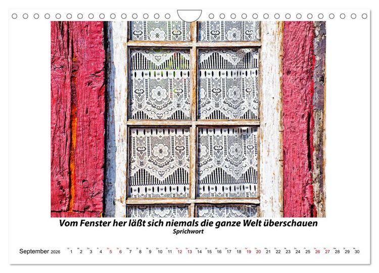 Produktbild: Fenster Gedanken (Wandkalender 2026 DIN A4 quer), CALVENDO Monatskalender