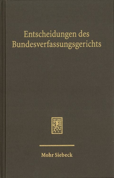 Produktbild: Entscheidungen des Bundesverfassungsgerichts (BVerfGE)