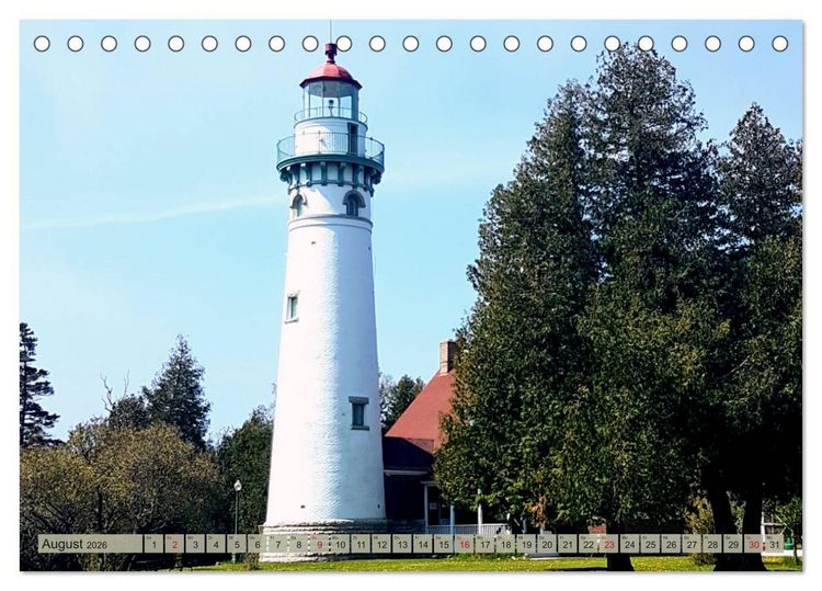 Produktbild: Lake Superior & Lake Michigan (Tischkalender 2026 DIN A5 quer), CALVENDO Monatskalender