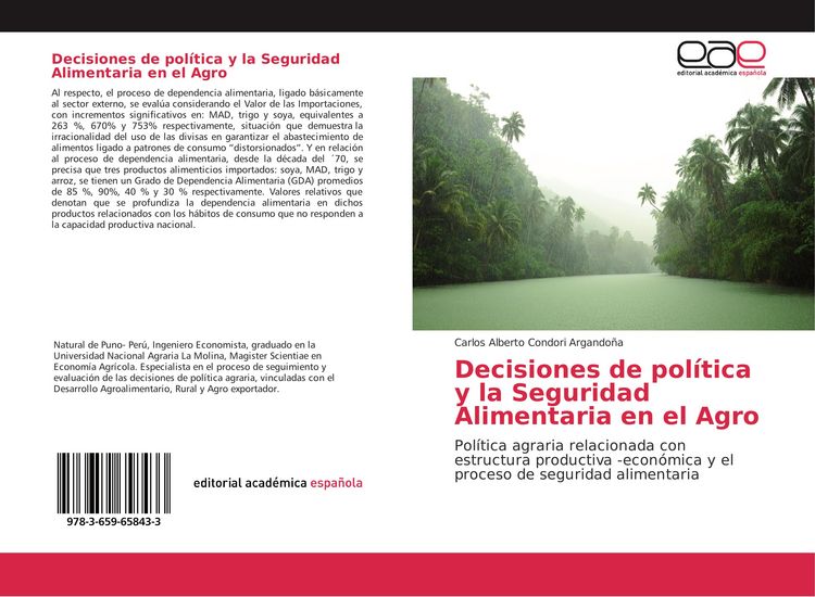 Produktbild: Decisiones de pol&iacute;tica y la Seguridad Alimentaria en el Agro