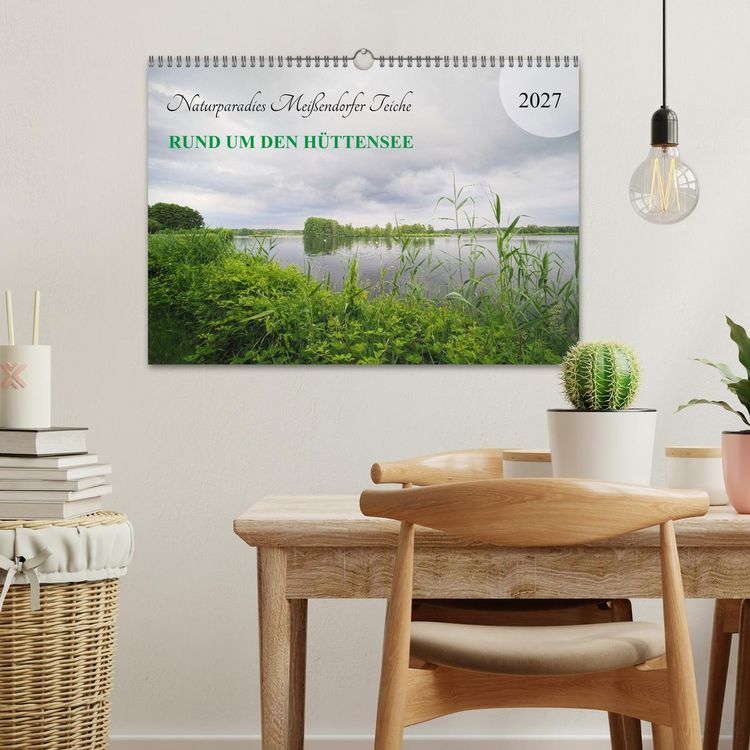 Produktbild: Naturparadies Mei&szlig;endorfer Teiche &ndash; Rund um den H&uuml;ttensee (Wandkalender 2027 DIN A3 quer), CALVENDO Monatskalender