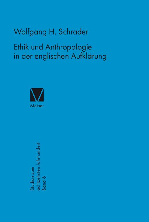 Produktbild: Ethik und Anthropologie in der englischen Aufkl&auml;rung