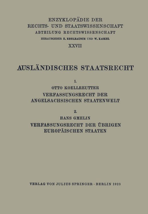 Produktbild: Ausl&auml;ndisches Staatsrecht