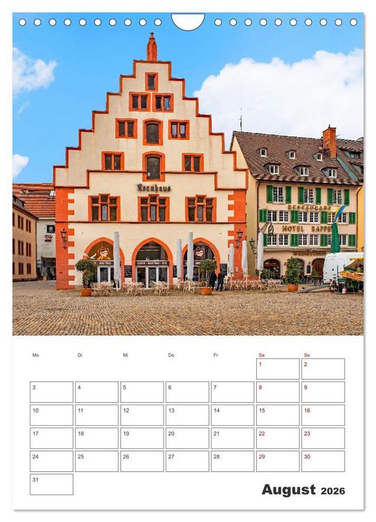 Produktbild: Freiburg - Reiseplaner (Wandkalender 2026 DIN A4 hoch), CALVENDO Monatskalender