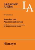 Produktbild: Kausalit&auml;t und Argumentrealisierung