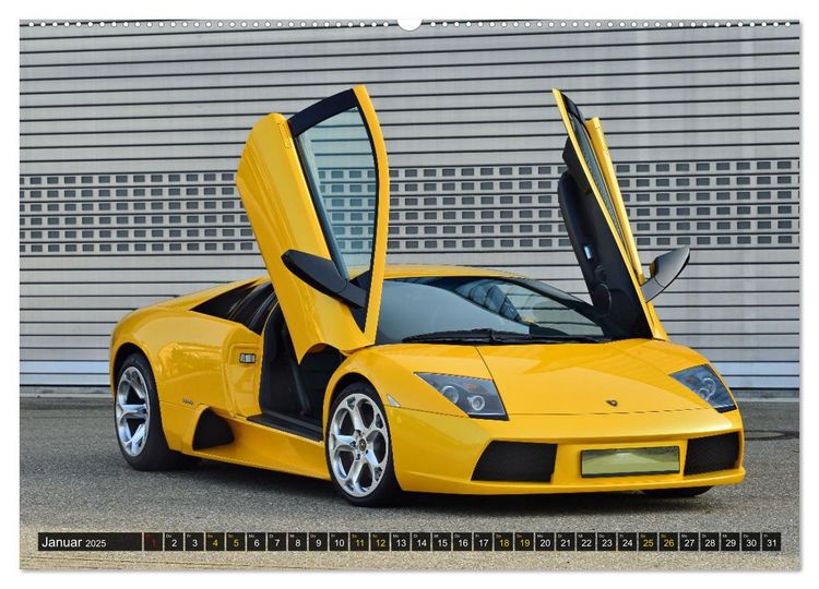 Produktbild: DER GELBE STIER - Lamborghini Murci&eacute;lago (hochwertiger Premium Wandkalender 2025 DIN A2 quer), Kunstdruck in Hochglanz