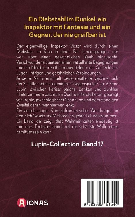 Produktbild: Ars&egrave;ne Lupin &ndash; Viktor von der Sittenpolizei. Detektivroman. Maurice Leblanc