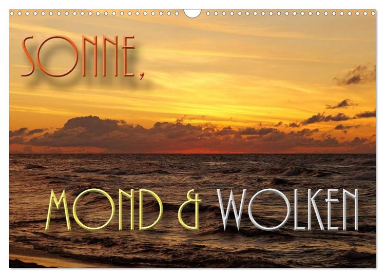 Produktbild: Sonne, Mond und Wolken (Wandkalender 2026 DIN A3 quer), CALVENDO Monatskalender