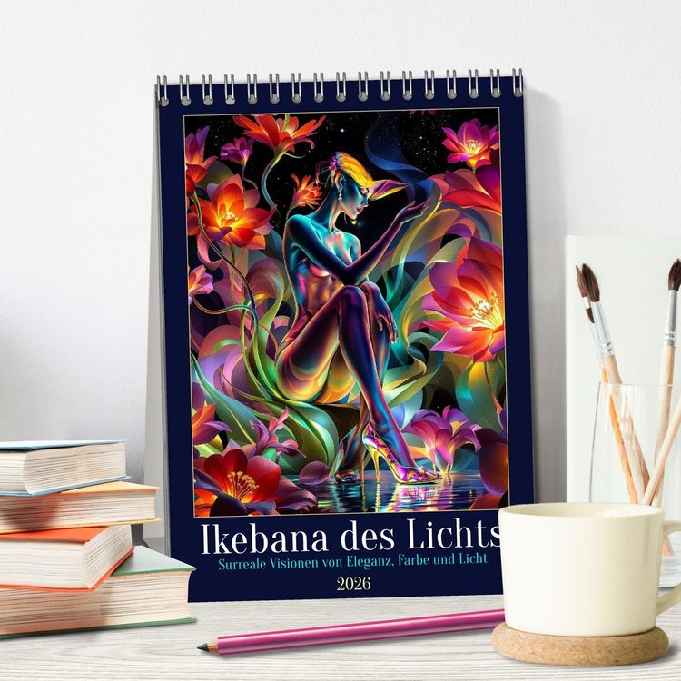 Produktbild: Ikebana des Lichts (Tischkalender 2026 DIN A5 hoch), CALVENDO Monatskalender