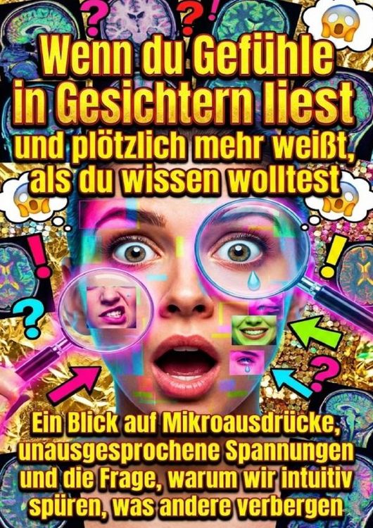 Produktbild: Wenn du Gef&uuml;hle in Gesichtern liest und pl&ouml;tzlich mehr wei&szlig;t, als du wissen wolltest