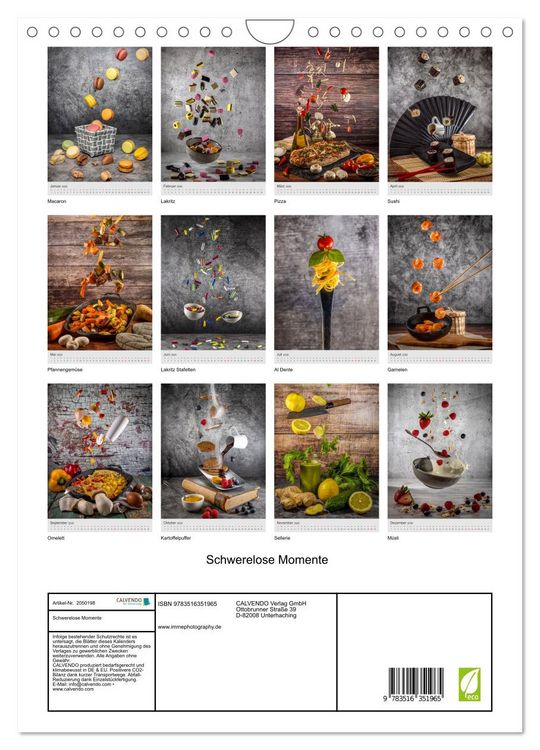 Produktbild: Schwerelose Momente (Wandkalender 2026 DIN A4 hoch), CALVENDO Monatskalender