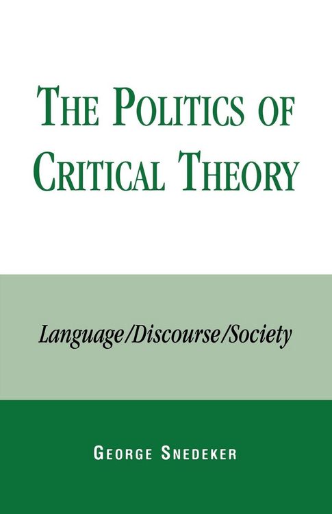 Produktbild: Politics of Critical Theory
